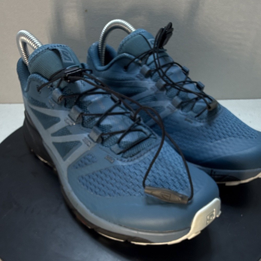 Salomon Sense Ride 2 Men's Blue Black White Lace Up Low Top Athletic Sneaker 7.5